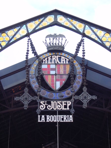 La Rambla - Markt La Boqueria (Schild).JPG -                                